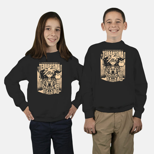 Ark And Yomi Terranigma-Youth-Crew Neck-Sweatshirt-Alundrart