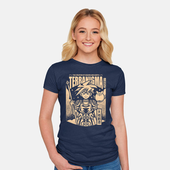 Ark And Yomi Terranigma-Womens-Fitted-Tee-Alundrart