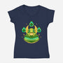 Frinos And The Shades-Womens-V-Neck-Tee-Alundrart