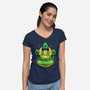 Frinos And The Shades-Womens-V-Neck-Tee-Alundrart