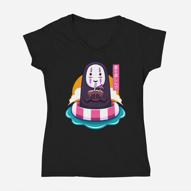 Dark Spirit Summer-Womens-V-Neck-Tee-Alundrart