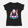 Dark Spirit Summer-Womens-V-Neck-Tee-Alundrart