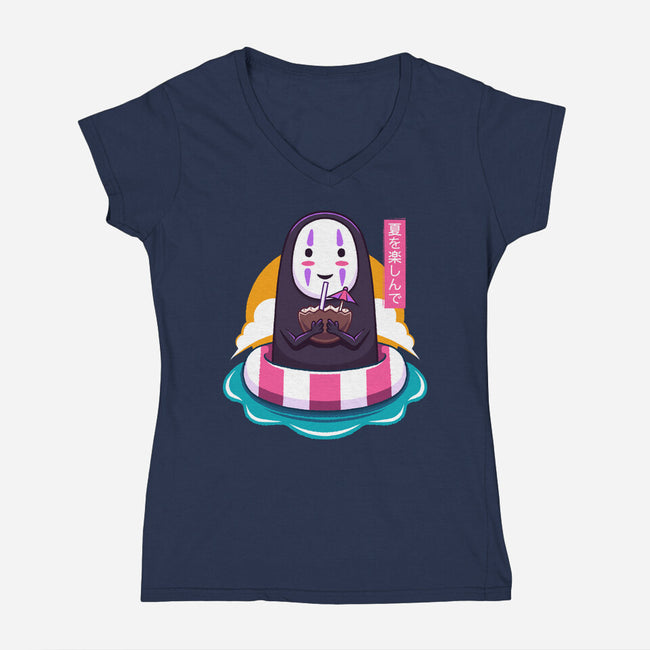 Dark Spirit Summer-Womens-V-Neck-Tee-Alundrart