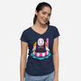 Dark Spirit Summer-Womens-V-Neck-Tee-Alundrart