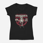 Crumb Comedy-Womens-V-Neck-Tee-Wheels