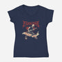 Modal Mayhem-Womens-V-Neck-Tee-Wheels