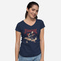 Modal Mayhem-Womens-V-Neck-Tee-Wheels