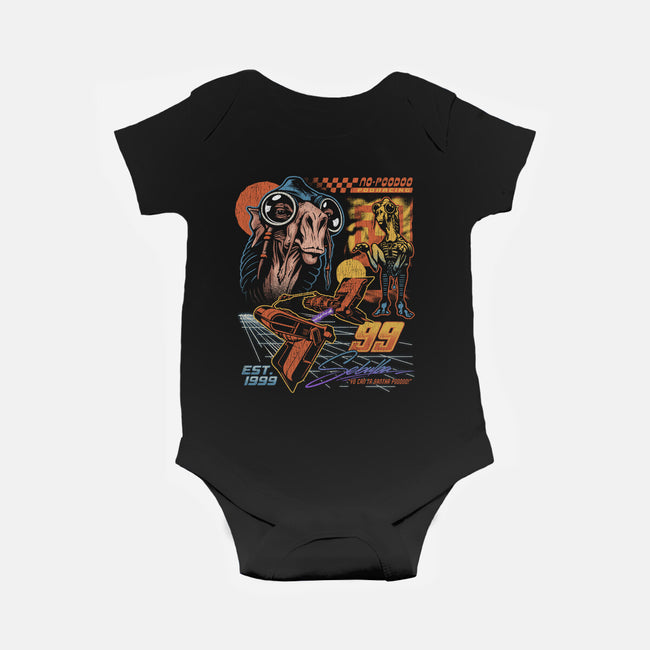 No Poodoo Podracing-Baby-Basic-Onesie-Wheels