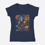 No Poodoo Podracing-Womens-V-Neck-Tee-Wheels