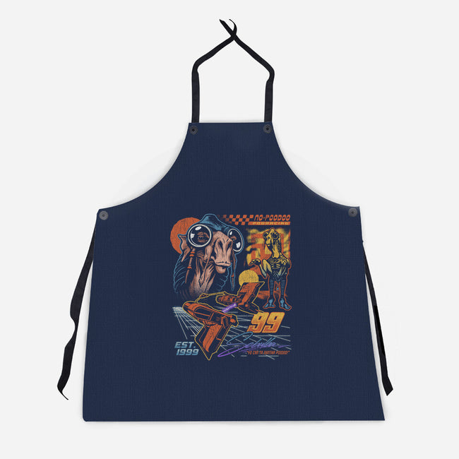 No Poodoo Podracing-Unisex-Kitchen-Apron-Wheels