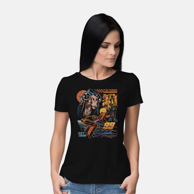 No Poodoo Podracing-Womens-Basic-Tee-Wheels