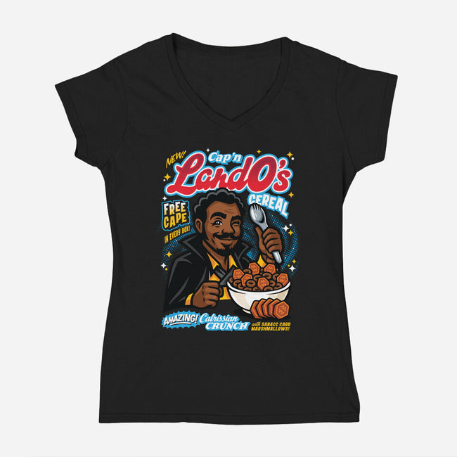 Cap'n LandO's-Womens-V-Neck-Tee-Wheels