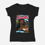 Cap'n LandO's-Womens-V-Neck-Tee-Wheels