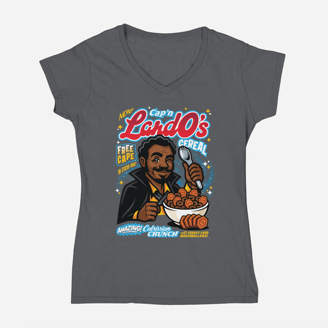 Cap'n LandO's-Womens-V-Neck-Tee-Wheels