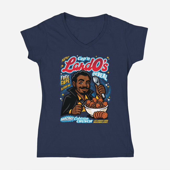Cap'n LandO's-Womens-V-Neck-Tee-Wheels