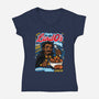 Cap'n LandO's-Womens-V-Neck-Tee-Wheels
