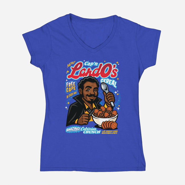 Cap'n LandO's-Womens-V-Neck-Tee-Wheels