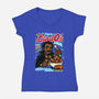 Cap'n LandO's-Womens-V-Neck-Tee-Wheels