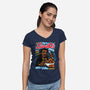 Cap'n LandO's-Womens-V-Neck-Tee-Wheels
