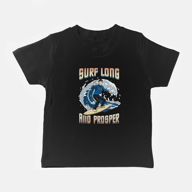 Surf Long And Prosper-Baby-Basic-Tee-NMdesign