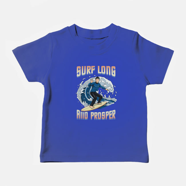 Surf Long And Prosper-Baby-Basic-Tee-NMdesign