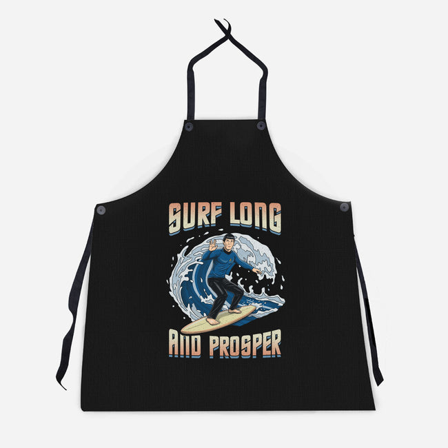 Surf Long And Prosper-Unisex-Kitchen-Apron-NMdesign