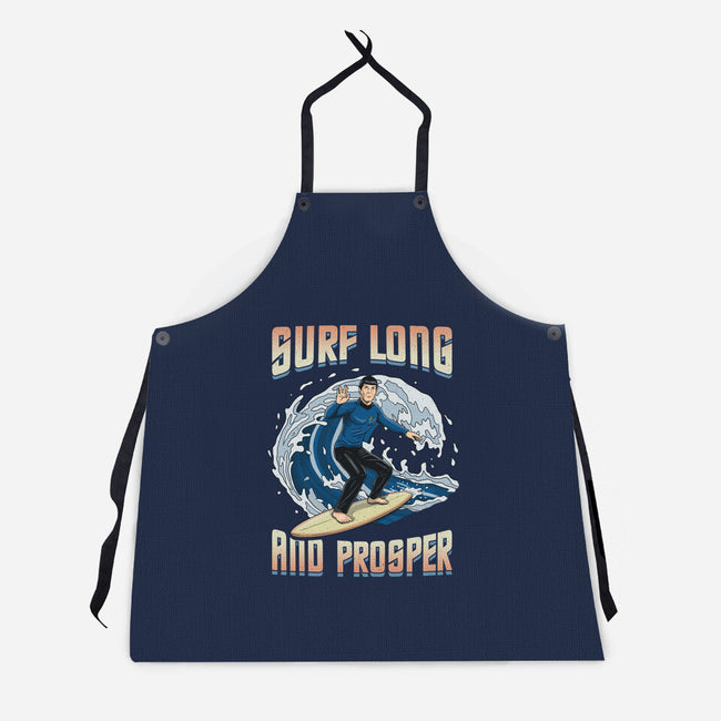Surf Long And Prosper-Unisex-Kitchen-Apron-NMdesign