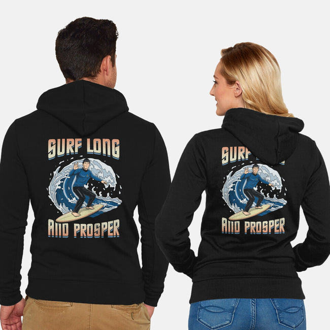 Surf Long And Prosper-Unisex-Zip-Up-Sweatshirt-NMdesign