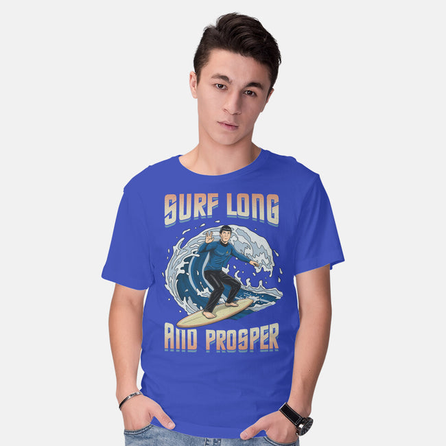 Surf Long And Prosper-Mens-Basic-Tee-NMdesign