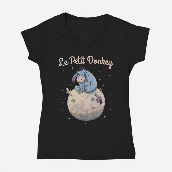 Le Petit Donkey-Womens-V-Neck-Tee-NMdesign