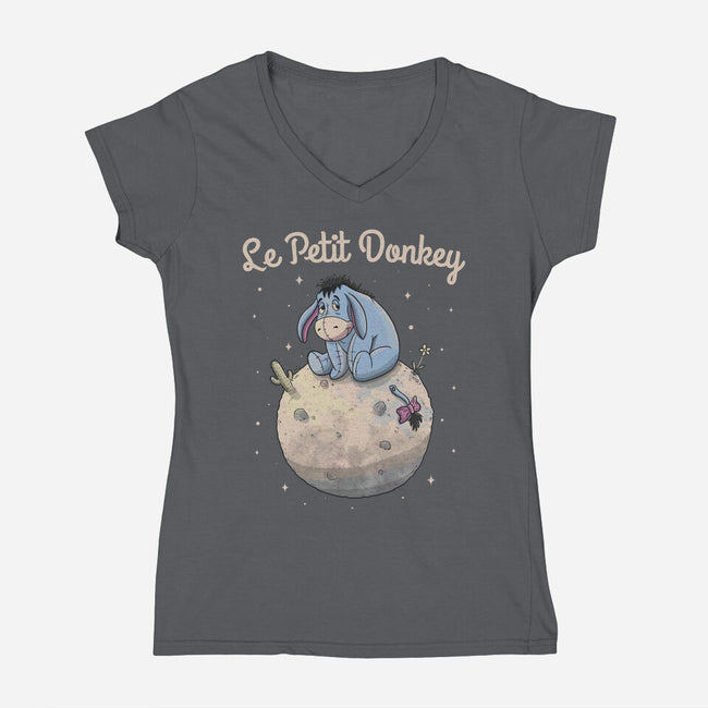 Le Petit Donkey-Womens-V-Neck-Tee-NMdesign