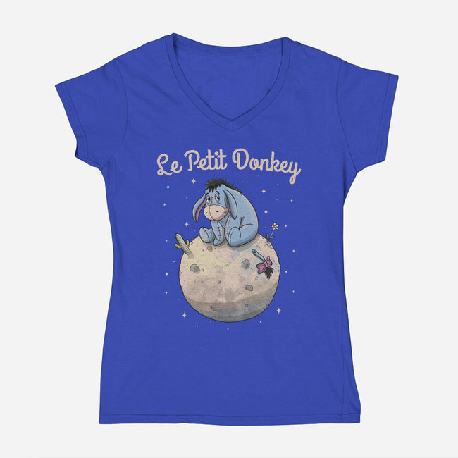 Le Petit Donkey-Womens-V-Neck-Tee-NMdesign