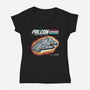 A Real Rebel Hero-Womens-V-Neck-Tee-NMdesign