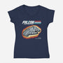 A Real Rebel Hero-Womens-V-Neck-Tee-NMdesign