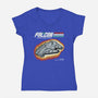 A Real Rebel Hero-Womens-V-Neck-Tee-NMdesign