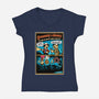 Stranger And Hobbs-Womens-V-Neck-Tee-Sketchy Art Shop