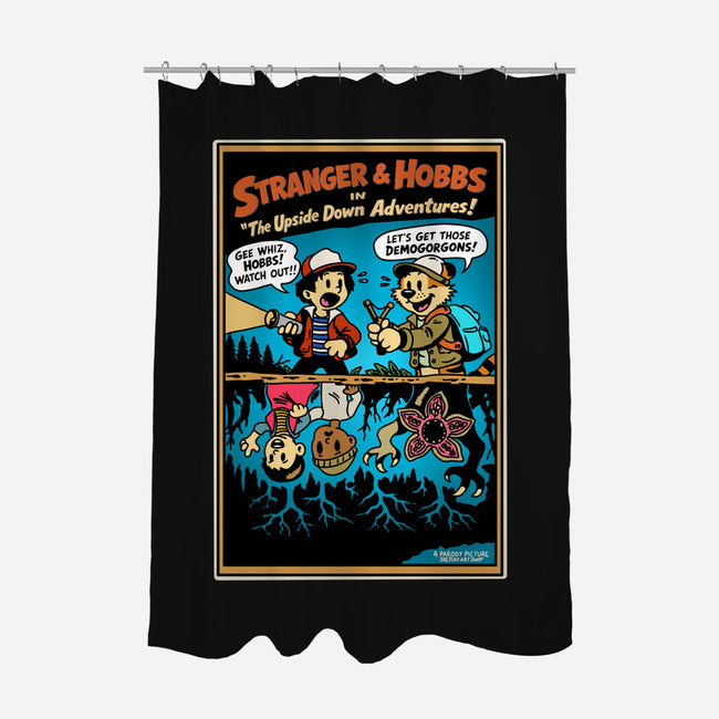 Stranger And Hobbs-None-Polyester-Shower Curtain-Sketchy Art Shop