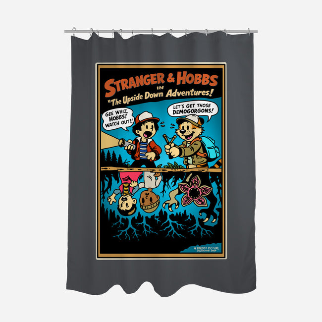 Stranger And Hobbs-None-Polyester-Shower Curtain-Sketchy Art Shop