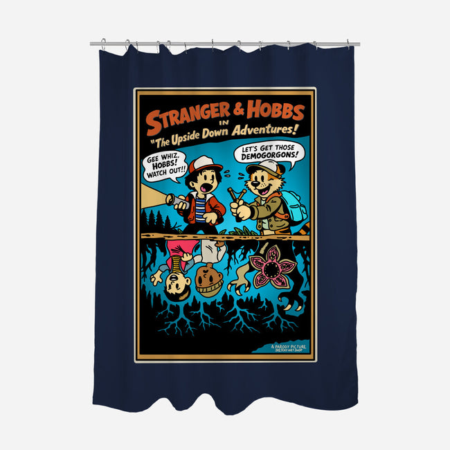 Stranger And Hobbs-None-Polyester-Shower Curtain-Sketchy Art Shop