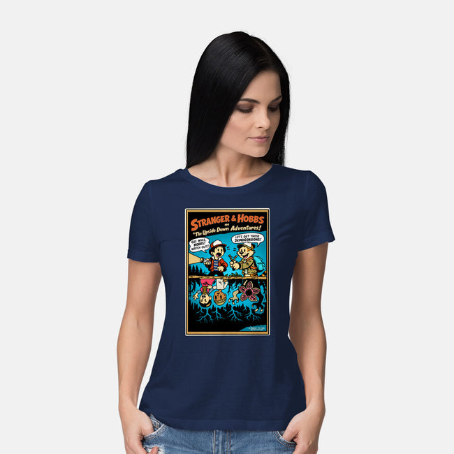 Stranger And Hobbs-Womens-Basic-Tee-Sketchy Art Shop