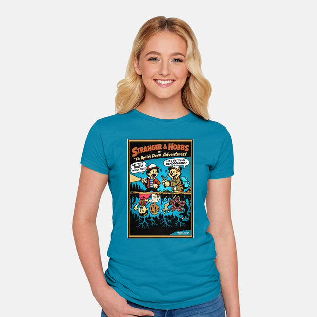 Stranger And Hobbs-Womens-Fitted-Tee-Sketchy Art Shop