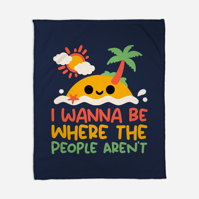 Antisocial Desert Island-None-Fleece-Blanket-NemiMakeit