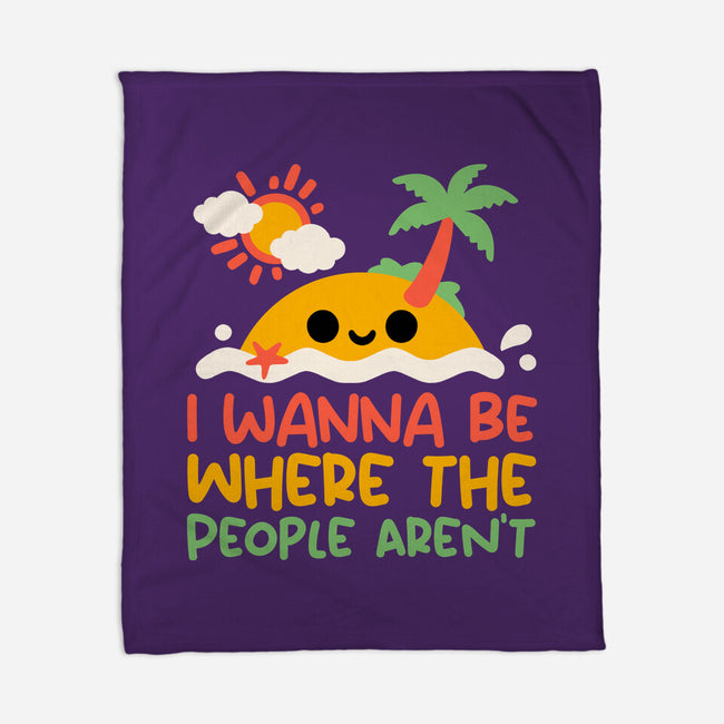Antisocial Desert Island-None-Fleece-Blanket-NemiMakeit