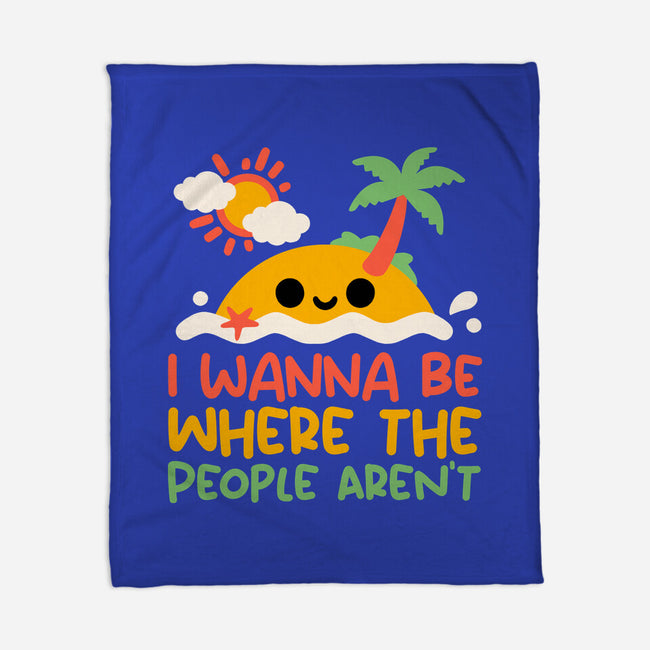 Antisocial Desert Island-None-Fleece-Blanket-NemiMakeit
