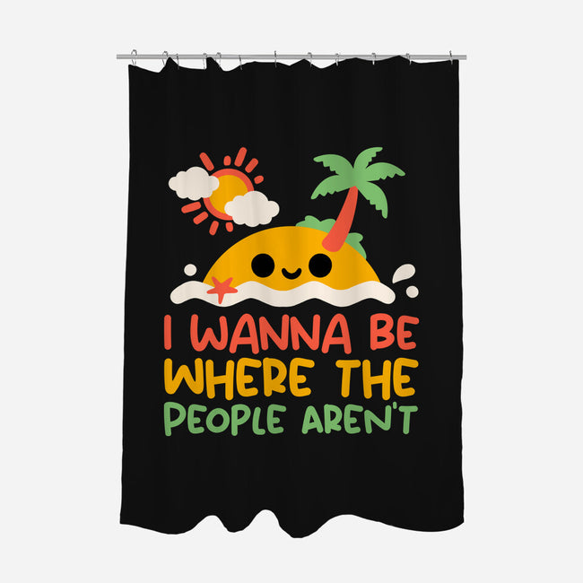 Antisocial Desert Island-None-Polyester-Shower Curtain-NemiMakeit
