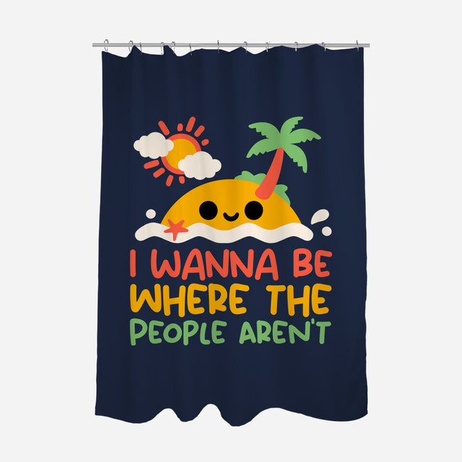 Antisocial Desert Island-None-Polyester-Shower Curtain-NemiMakeit