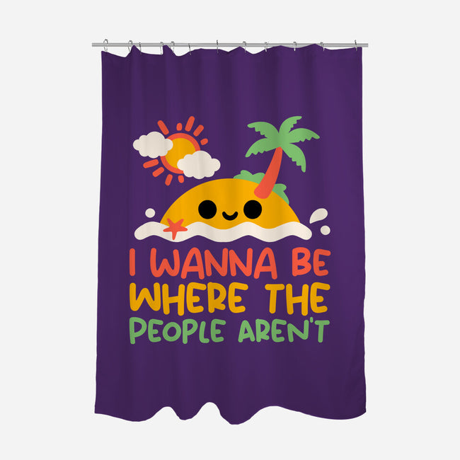 Antisocial Desert Island-None-Polyester-Shower Curtain-NemiMakeit