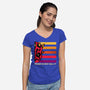 Face Of Fearless-Womens-V-Neck-Tee-spoilerinc