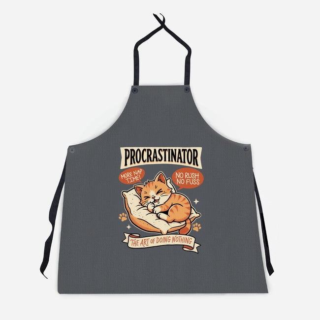Procrastinator Cat-Unisex-Kitchen-Apron-P1yu5h