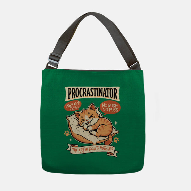 Procrastinator Cat-None-Adjustable Tote-Bag-P1yu5h